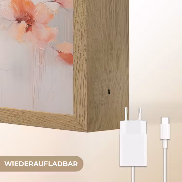 Klaproos - Bloemen - Kunst - Abstract - Watercolor Light Box met batterij (Wandlamp) middel -USP_websiteoplaadbaarDE