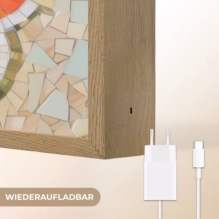 Mozaïek - Watermeloen - Rood - Pitten Light Box met batterij (Wandlamp) middel -USP_websiteoplaadbaarDE