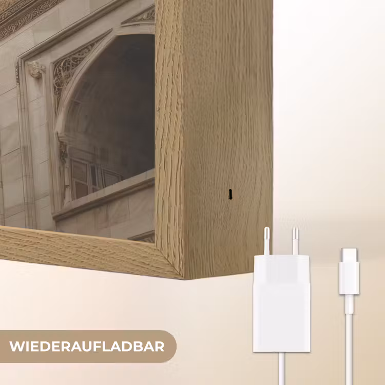 Mozaïekkoepels - Gouden spitsen - Islamitisch Light Box met batterij (Wandlamp) middel -USP_websiteoplaadbaarDE