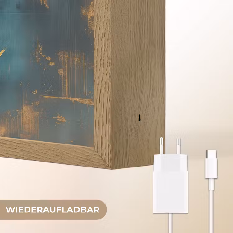 Moskee - Halve maan - Goud - Ramadan - Islamitische Light Box met batterij (Wandlamp) middel -USP_websiteoplaadbaarDE