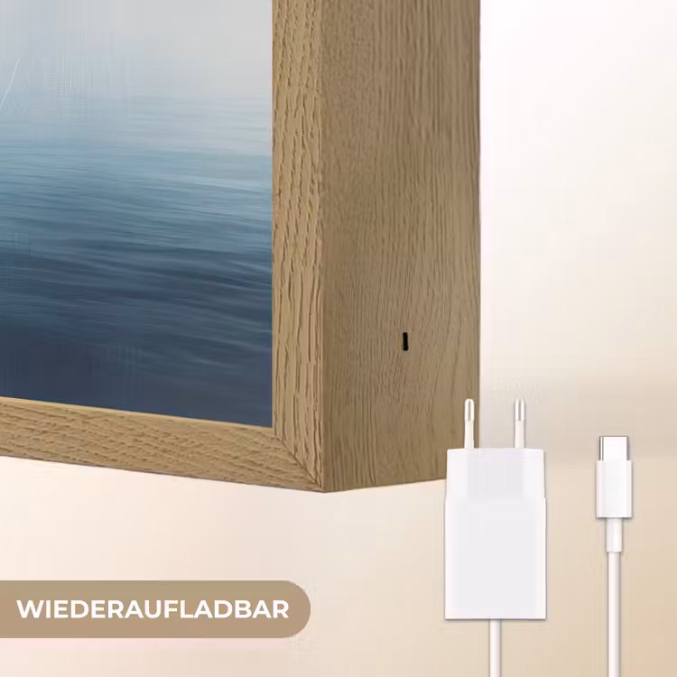 Meeuw - Wit - Zee - Mistig Light Box met batterij (Wandlamp) middel -USP_websiteoplaadbaarDE