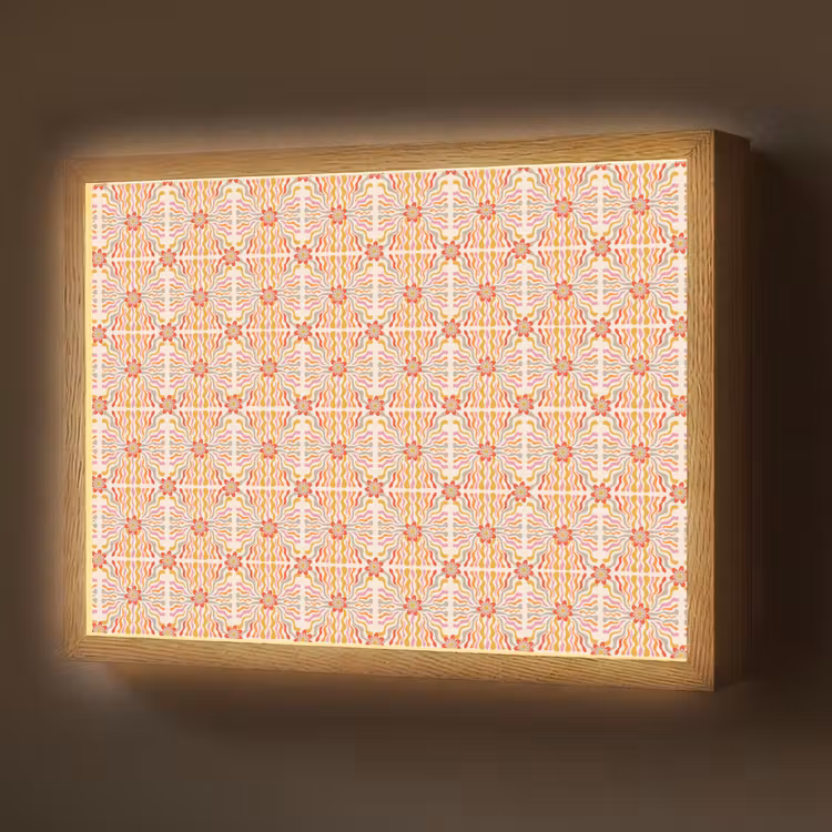 Patroon - Retro - Kleur Light Box met batterij (Wandlamp) middel 907 -z3d_website