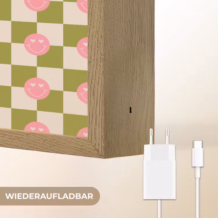 Patroon - Smileys - Blokken Light Box met batterij (Wandlamp) middel 907 -USP_websiteoplaadbaarDE