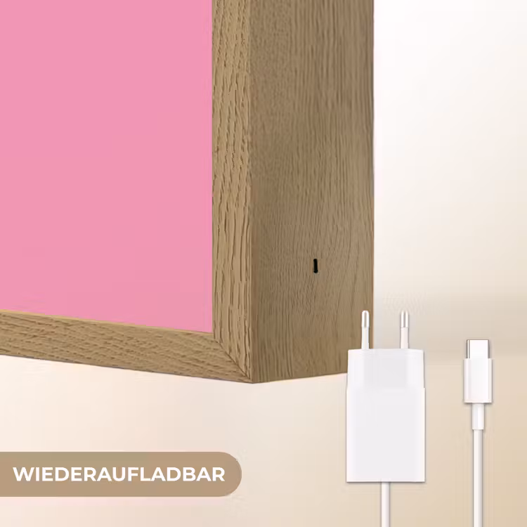 Moeder - Boodschap -Roze Light Box met batterij (Wandlamp) middel -USP_websiteoplaadbaarDE