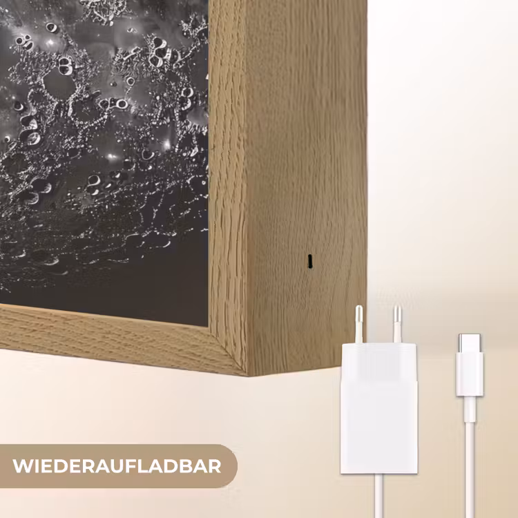 Close-up - Maan - Wit - Textuur Light Box met batterij (Wandlamp) middel -USP_websiteoplaadbaarDE