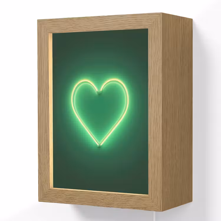 Neon - Groen - Licht Light Box met kabel (Wandlamp) klein -3d
