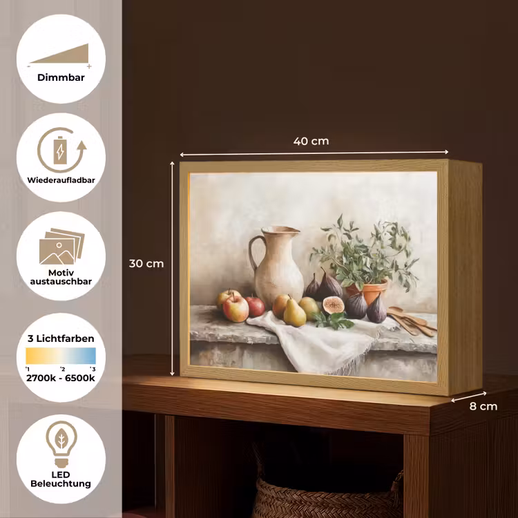 Fruit - Kruiden - Landelijk Light Box met batterij (Wandlamp) middel -USP_websiteoverzichtDE