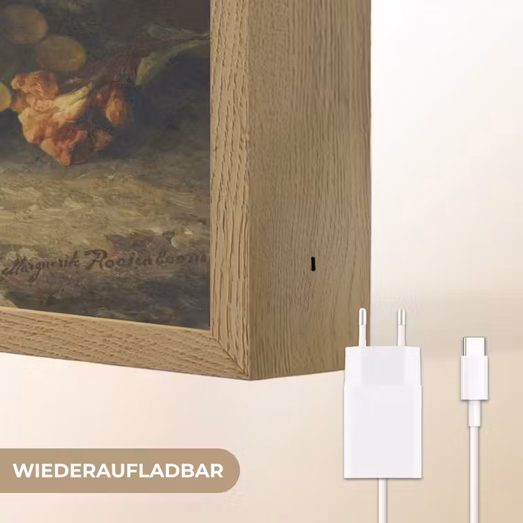 Fruit - Stilleven met druiven - Oude meesters Light Box met batterij (Wandlamp) middel -USP_websiteoplaadbaarDE
