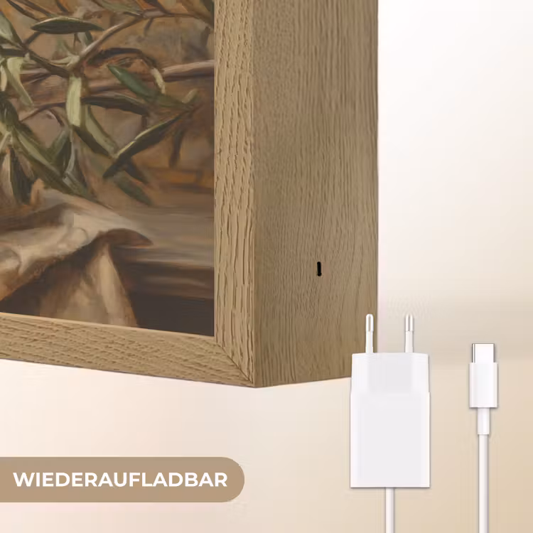 Olijven - Stilleven - Vintage Light Box met batterij (Wandlamp) middel -USP_websiteoplaadbaarDE