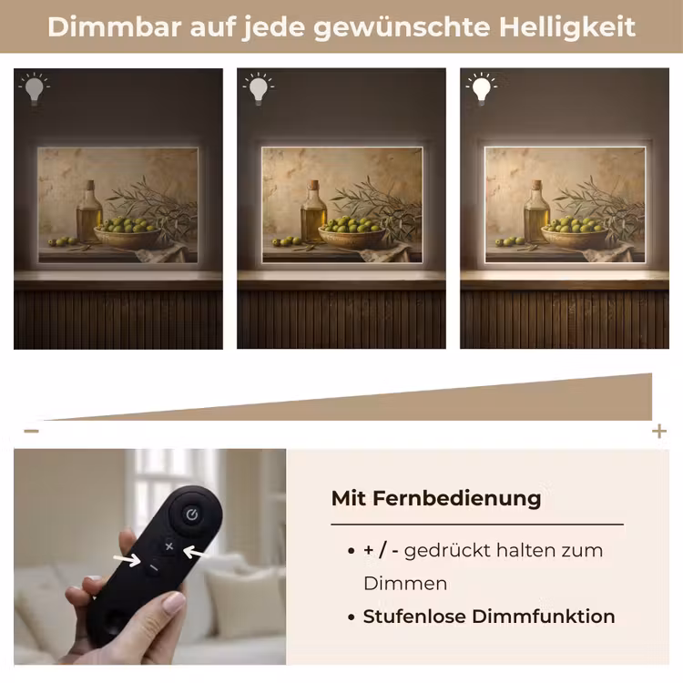 Olijven - Stilleven - Vintage Light Box met batterij (Wandlamp) middel -USP_dimbaarDE