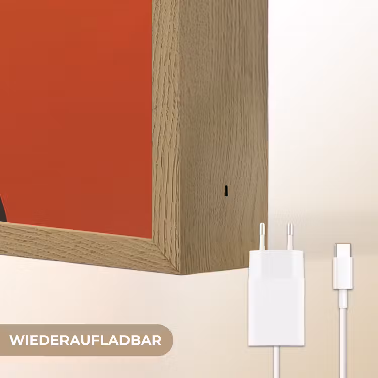Oranje - Hoed - Vrouw Light Box met batterij (Wandlamp) middel -USP_websiteoplaadbaarDE