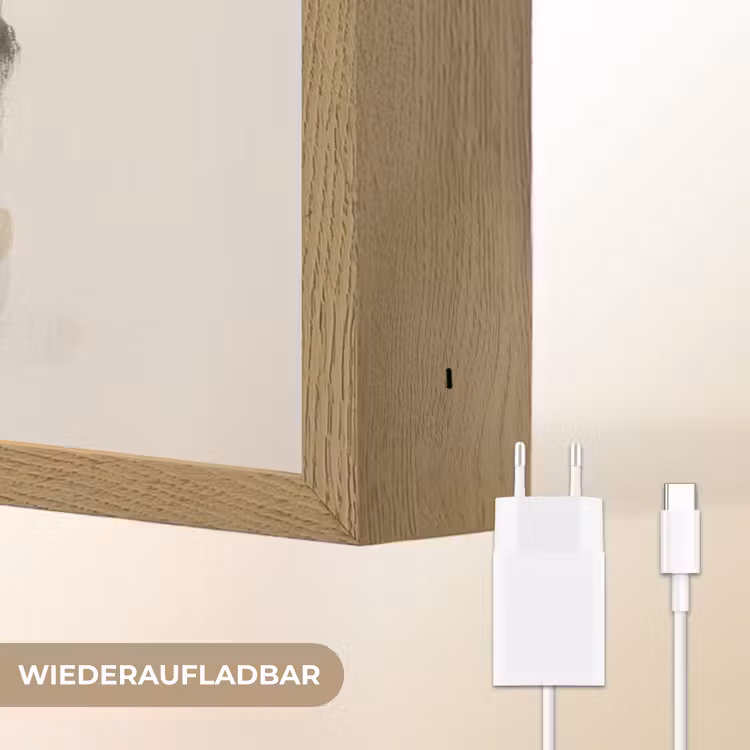 Ovaal - Kleurvlakken - Penseelstreken Light Box met batterij (Wandlamp) middel -USP_websiteoplaadbaarDE