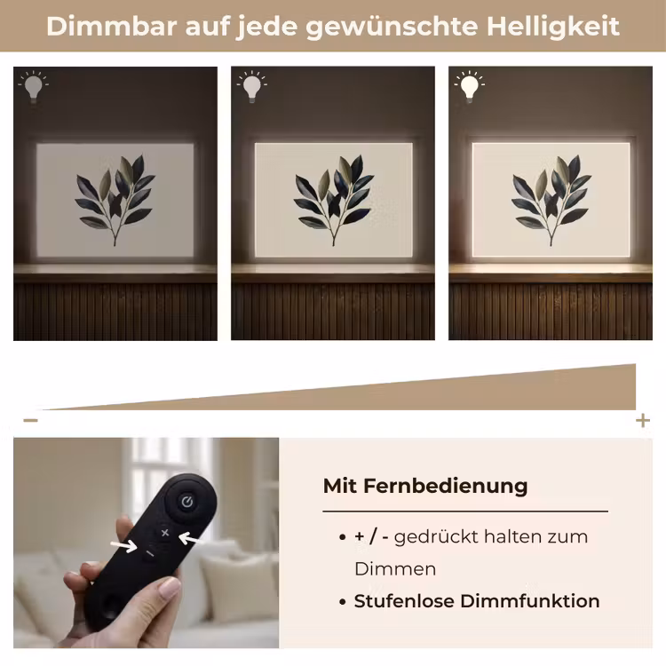 Ovaal - Olijfgroen - Simpel Light Box met batterij (Wandlamp) middel -USP_dimbaarDE