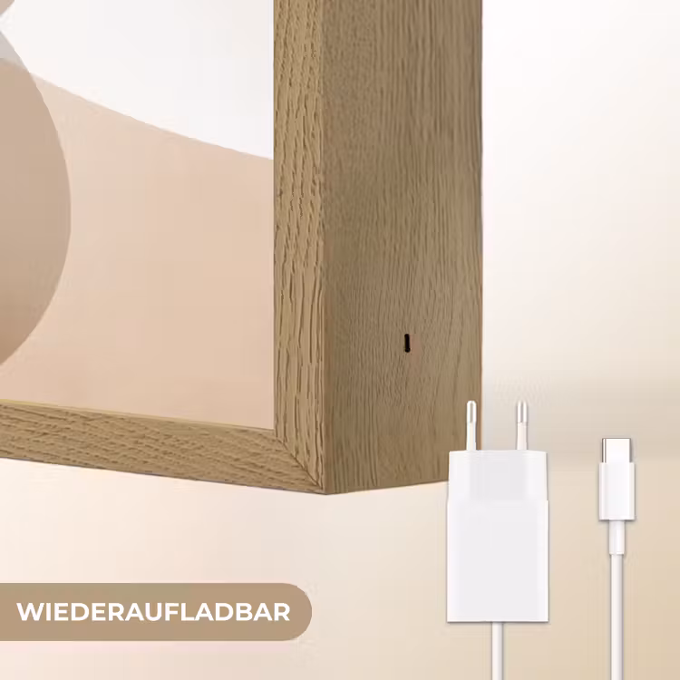 Ovale vormen - Transparant - Zachte overgang Light Box met batterij (Wandlamp) middel -USP_websiteoplaadbaarDE