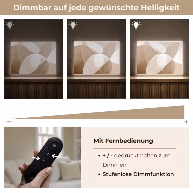Ovale vormen - Transparant - Zachte overgang Light Box met batterij (Wandlamp) middel -USP_dimbaarDE