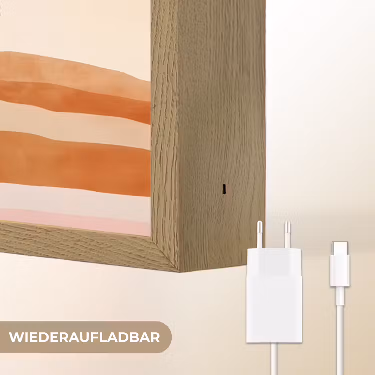 Palmbomen - Abstract - Zon - Heuvels Light Box met batterij (Wandlamp) middel -USP_websiteoplaadbaarDE