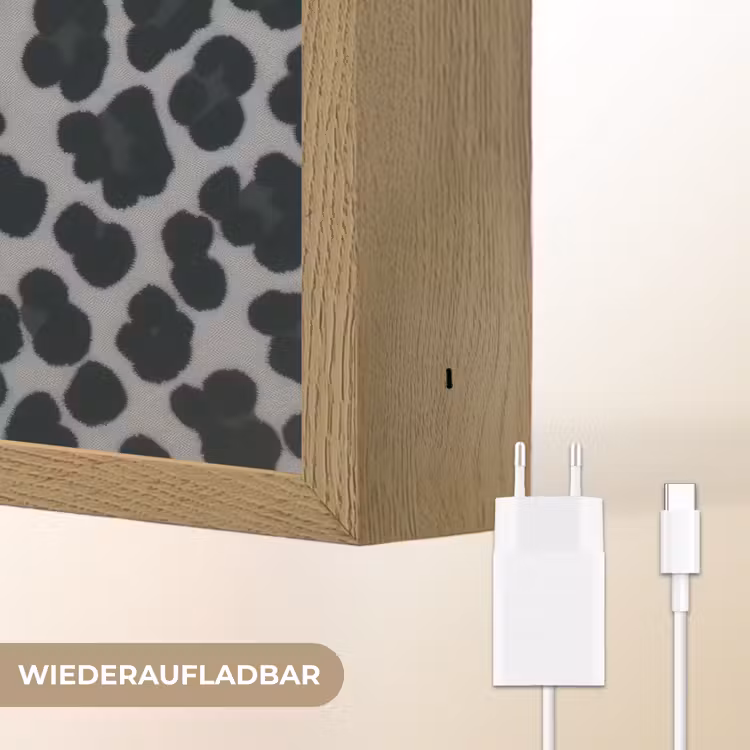 Panterprint - Zwart - Neonletters - Roze Light Box met batterij (Wandlamp) middel -USP_websiteoplaadbaarDE