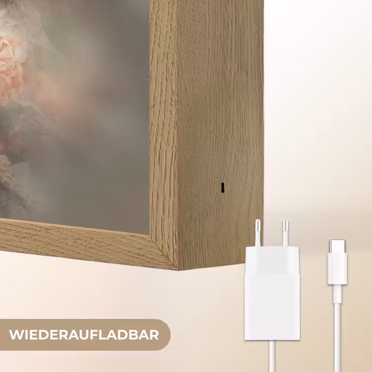 Papegaaien - Vogels - Natuur - Bloemen Light Box met batterij (Wandlamp) middel -USP_websiteoplaadbaarDE