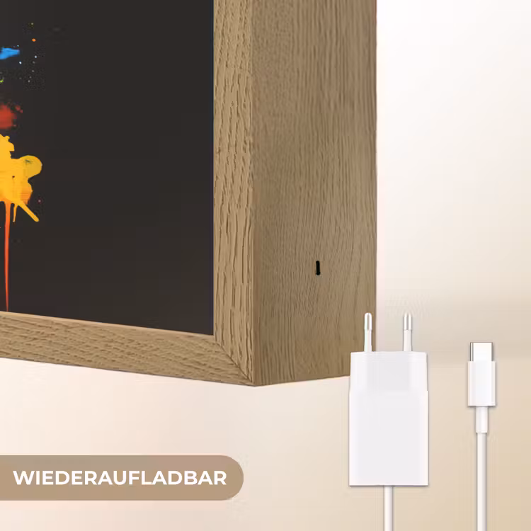 Paprika - Peer - Citroen - Graffiti - Verf - Abstract Light Box met batterij (Wandlamp) middel -USP_websiteoplaadbaarDE