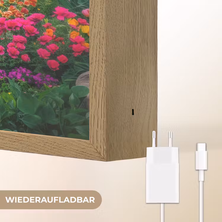 Park - Bloemen - Tuin Light Box met batterij (Wandlamp) middel -USP_websiteoplaadbaarDE