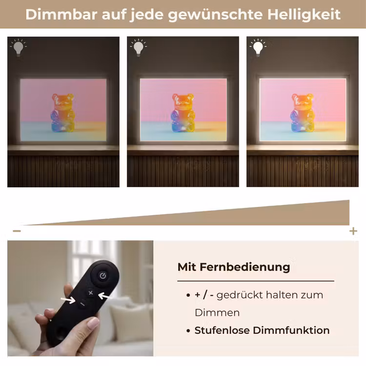 Pastel - Snoep Light Box met batterij (Wandlamp) middel -USP_dimbaarDE