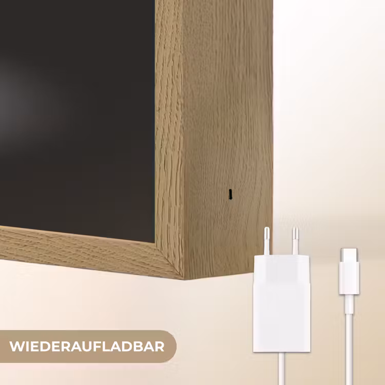 Pannenkoeken - Blauwe Bessen - Bord Light Box met batterij (Wandlamp) middel -USP_websiteoplaadbaarDE