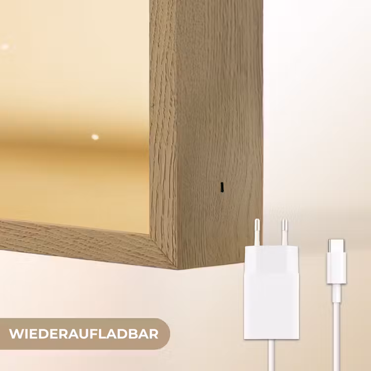 Pannenkoeken - Eten - Honing - Geel Light Box met batterij (Wandlamp) middel -USP_websiteoplaadbaarDE