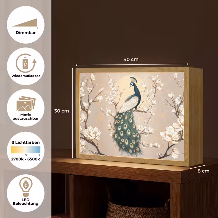 Pauw - Tak - Bloemen Light Box met batterij (Wandlamp) middel -USP_websiteoverzichtDE