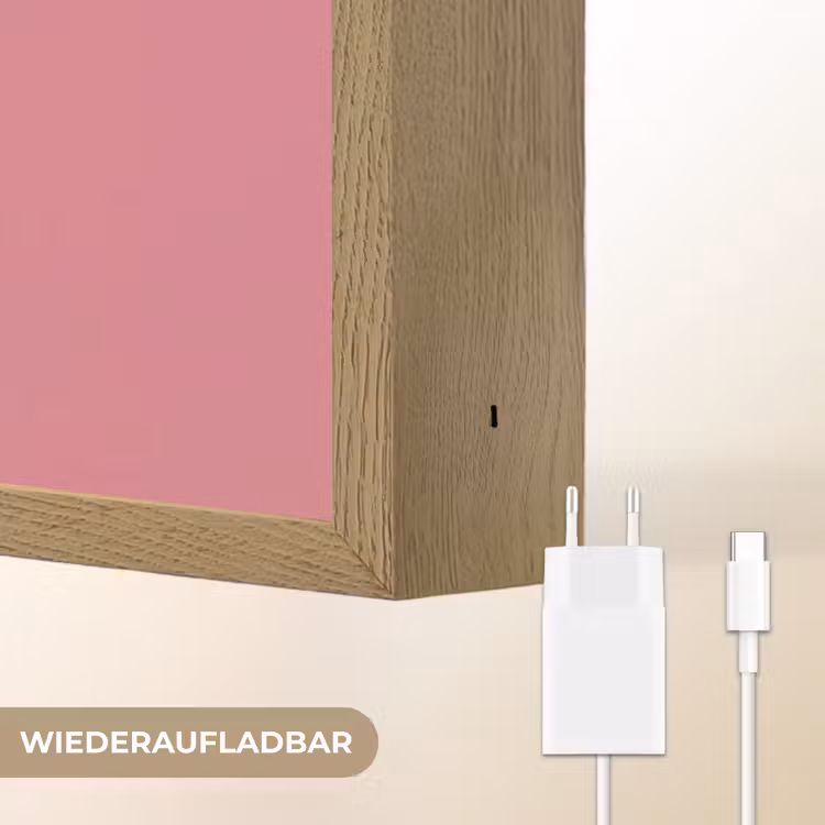 Plant - Bladeren - Stippen - Abstract Light Box met batterij (Wandlamp) middel -USP_websiteoplaadbaarDE