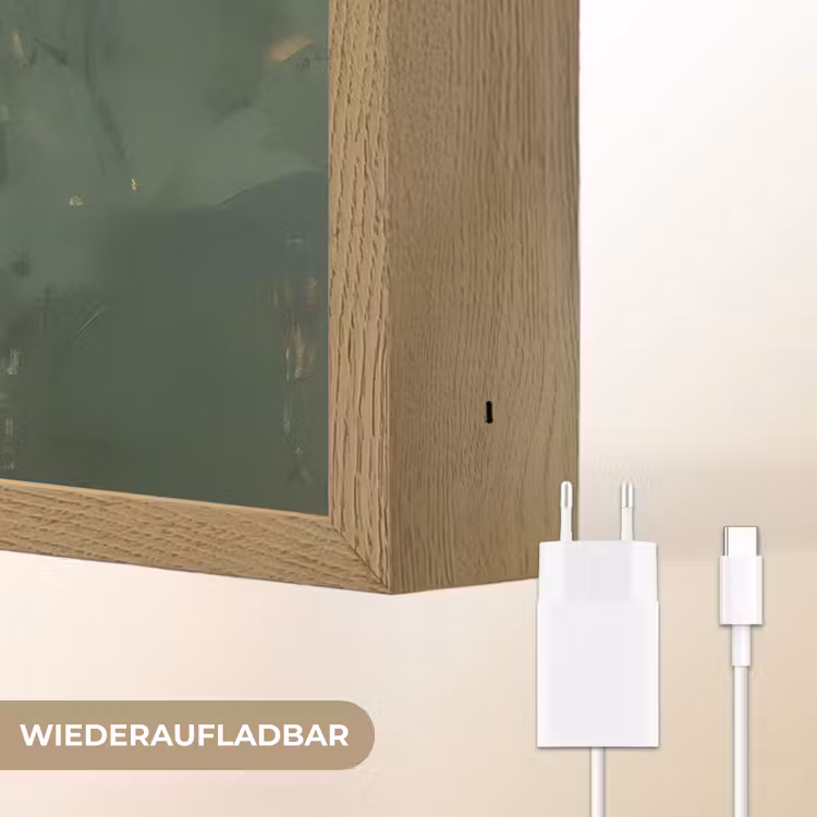 Plant - Bloemen - Wit Light Box met batterij (Wandlamp) middel -USP_websiteoplaadbaarDE