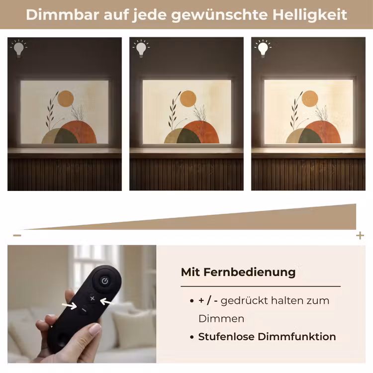 Planten - Abstract - Vormen Light Box met batterij (Wandlamp) middel -USP_dimbaarDE