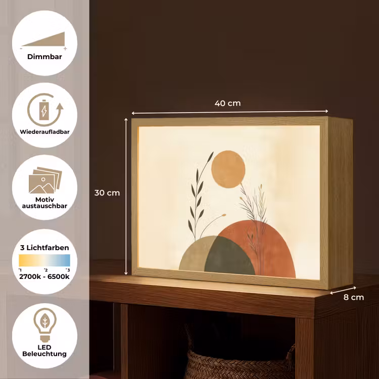 Planten - Abstract - Vormen Light Box met batterij (Wandlamp) middel -USP_websiteoverzichtDE