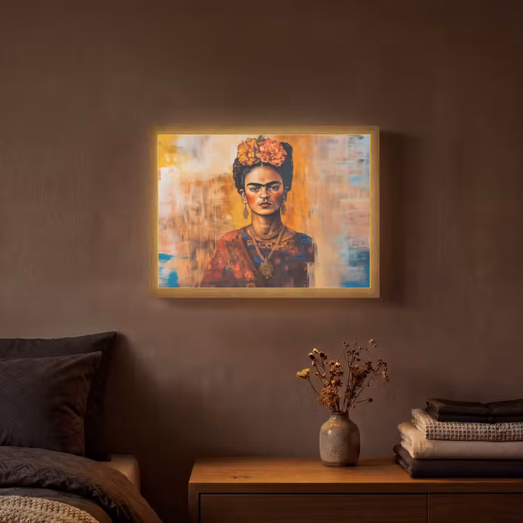 Portret - Sieraden - Schilderachtig Light Box met batterij (Wandlamp) middel -sfeer4