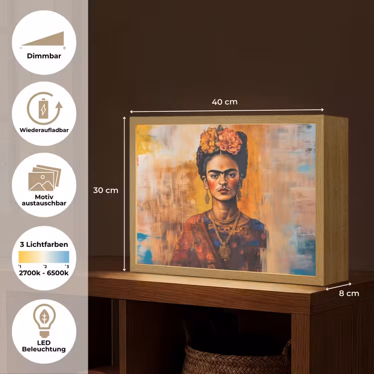 Portret - Sieraden - Schilderachtig Light Box met batterij (Wandlamp) middel -USP_websiteoverzichtDE