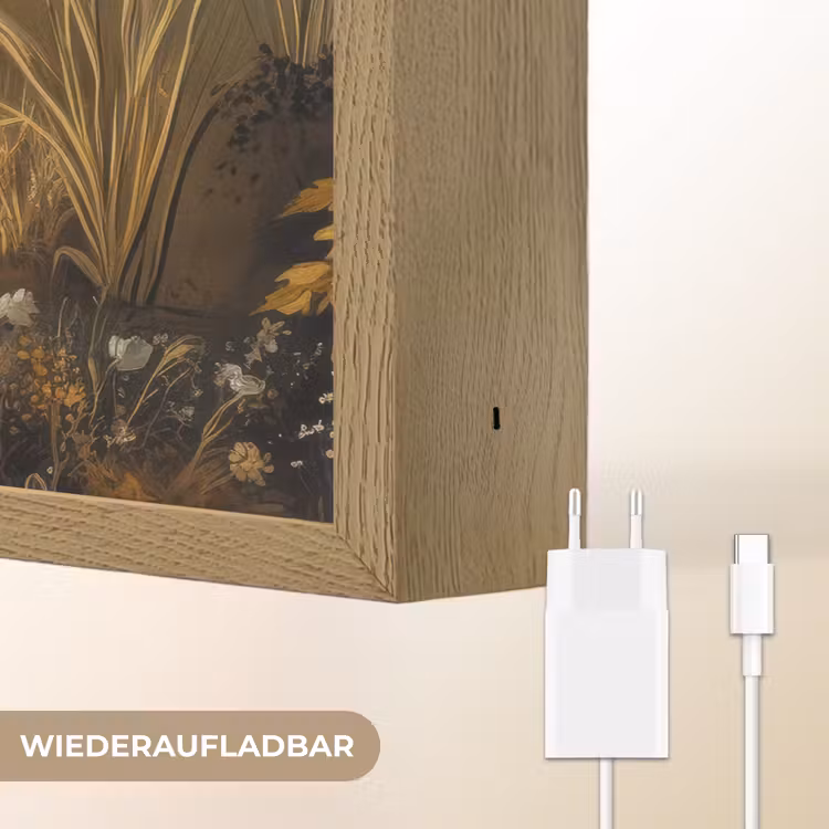 Reiger - Water - Planten Light Box met batterij (Wandlamp) middel -USP_websiteoplaadbaarDE