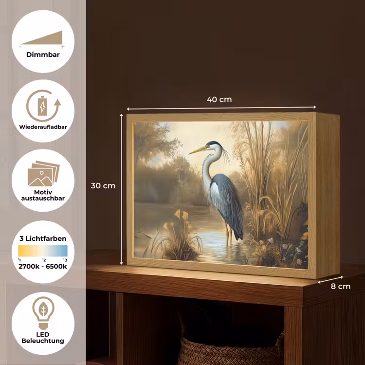 Reiger - Water - Planten Light Box met batterij (Wandlamp) middel -USP_websiteoverzichtDE