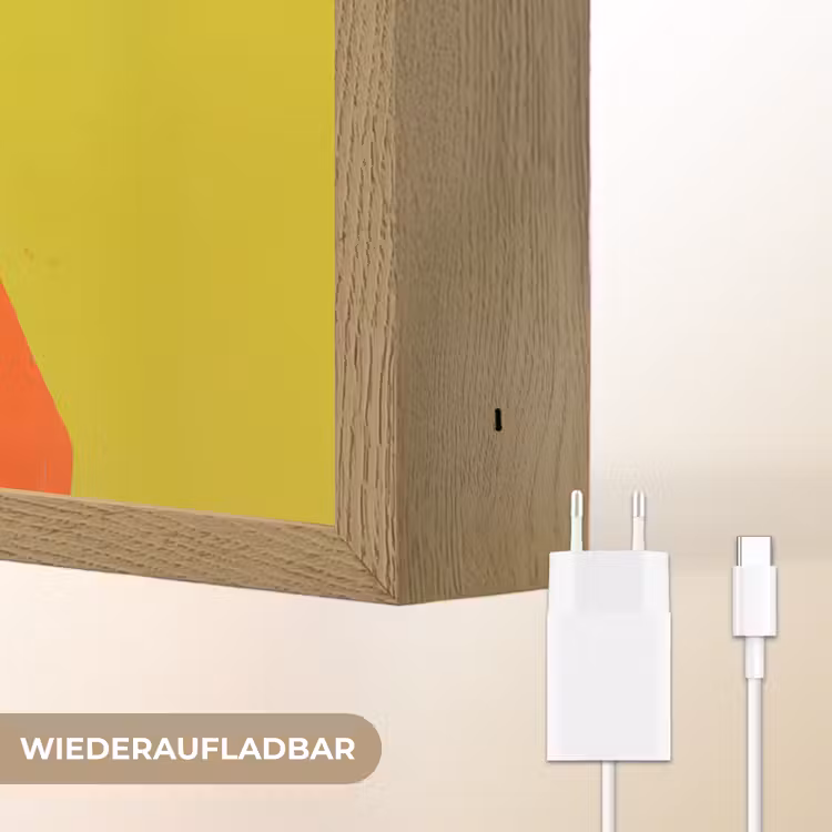 Retro - Vrouw - Kopje - Vlinders Light Box met batterij (Wandlamp) middel -USP_websiteoplaadbaarDE
