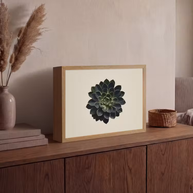 Rozet - Cirkelvormig - Donkergroen Light Box met batterij (Wandlamp) middel -sfeer2