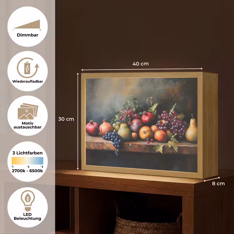 Rustiek - Stilleven - Fruit Light Box met batterij (Wandlamp) middel -USP_websiteoverzichtDE
