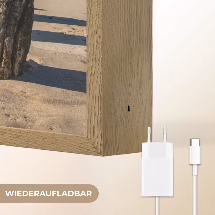 Zand - Strand - Paal - Water - Zomer Light Box met batterij (Wandlamp) middel -USP_websiteoplaadbaarDE