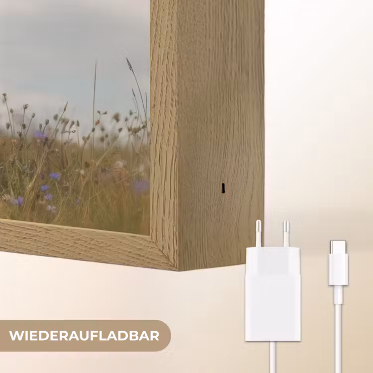 Schaap - Bloemen - Weide Light Box met batterij (Wandlamp) middel -USP_websiteoplaadbaarDE