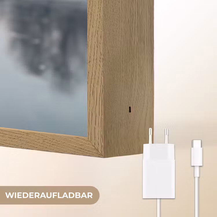 Riet - Gras - Natuur - Winter - Meer Light Box met batterij (Wandlamp) middel -USP_websiteoplaadbaarDE