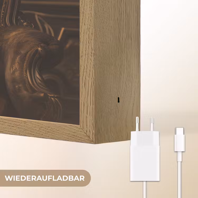 Chimpansee - Stoel - Pak - Bruin Light Box met batterij (Wandlamp) middel -USP_websiteoplaadbaarDE