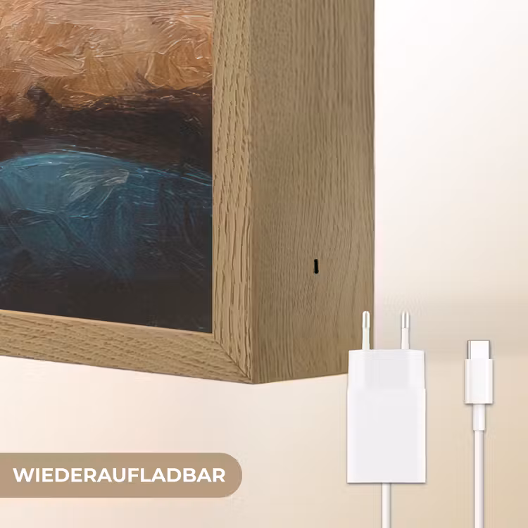 Drumstokken - Olieverf - Man Light Box met batterij (Wandlamp) middel -USP_websiteoplaadbaarDE