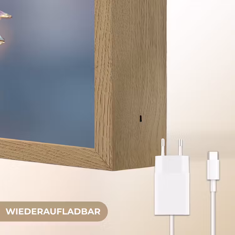 Vlinder - Vleugels - Pastel - Glinstering Light Box met batterij (Wandlamp) middel -USP_websiteoplaadbaarDE
