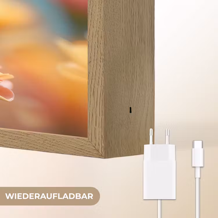 Vlinder - Dieren - Kleurrijk - Natuur - Bloemen Light Box met batterij (Wandlamp) middel -USP_websiteoplaadbaarDE