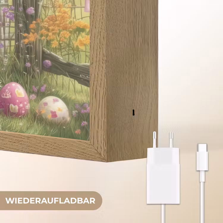 Schotsehooglanders - Paaseieren - Lente Light Box met batterij (Wandlamp) middel -USP_websiteoplaadbaarDE
