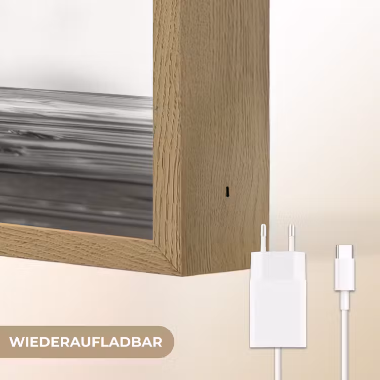 Schotse Hooglander - Spaghetti - Dieren - Zwart wit Light Box met batterij (Wandlamp) middel -USP_websiteoplaadbaarDE