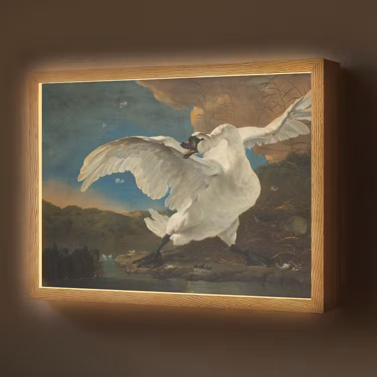 Zwaan - Oude meesters - Jan Asselijn Light Box met batterij (Wandlamp) middel -z3d_website