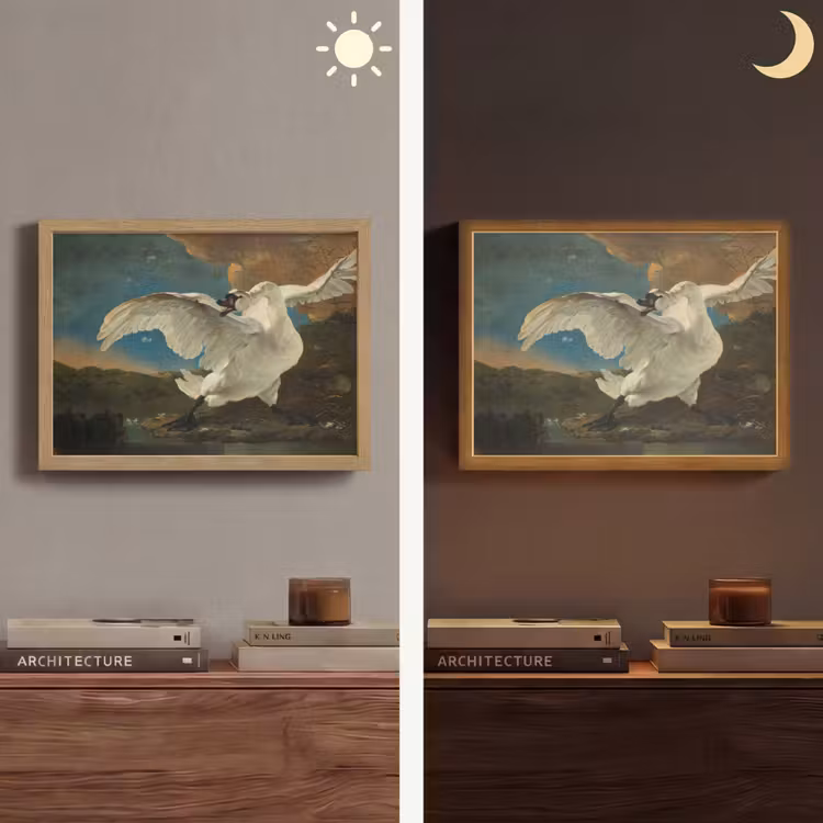 Zwaan - Oude meesters - Jan Asselijn Light Box met batterij (Wandlamp) middel -sfeer3